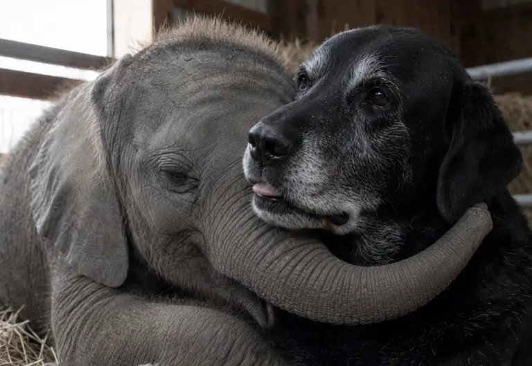 Every Night, a Blind Baby Elephant Called From Behind the Quarantine Gate—Then an Old Dog Answered, and the Entire Refuge Broke Its Own Rules