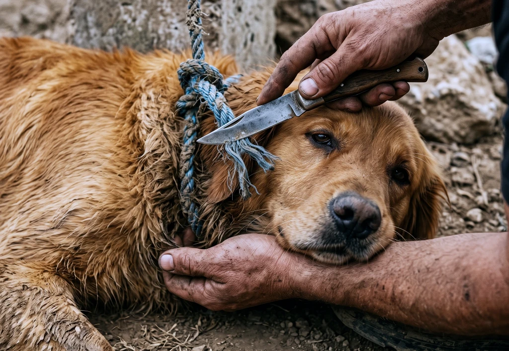 The Dog Was Tied to a Concrete Post, But Her Microchip Revealed a Deeper Betrayal