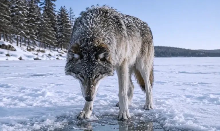 A Wounded Wolf Sat Beside Bad Ice for Three Days, and One Girl Knew His Name
