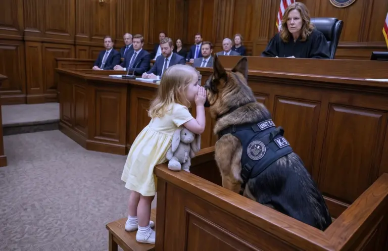 The Little Girl Would Only Speak to the Courtroom Dog—Then She Drew the Watch