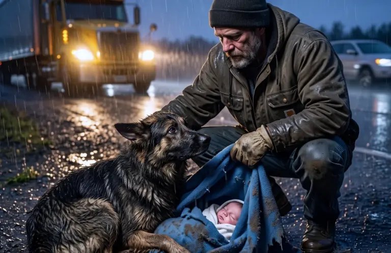 The Dog Wouldn’t Leave the Highway Shoulder Until the Trucker Looked Under the Blanket