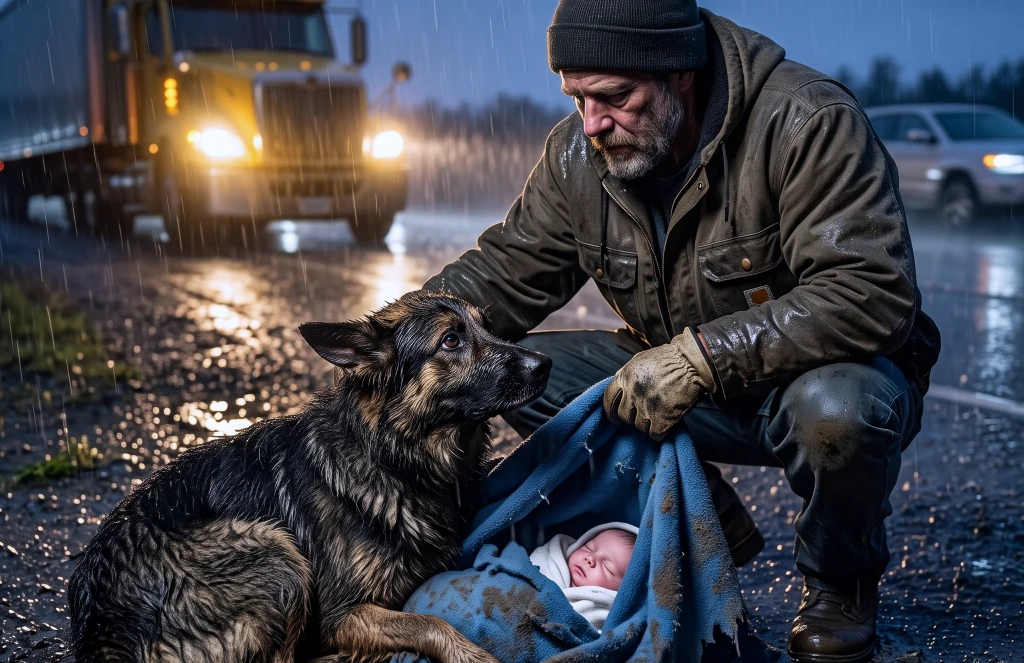 The Dog Wouldn’t Leave the Highway Shoulder Until the Trucker Looked Under the Blanket