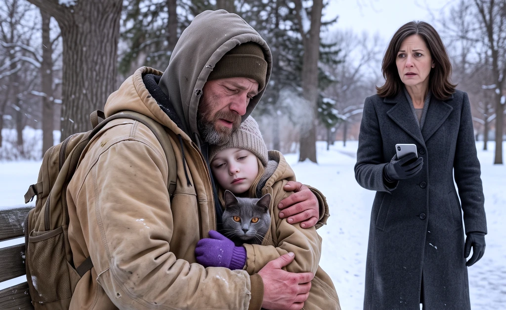 Forty-Three Minutes After Her Cancer Appointment, She Found a Child Warming a Pregnant Cat in the Snow
