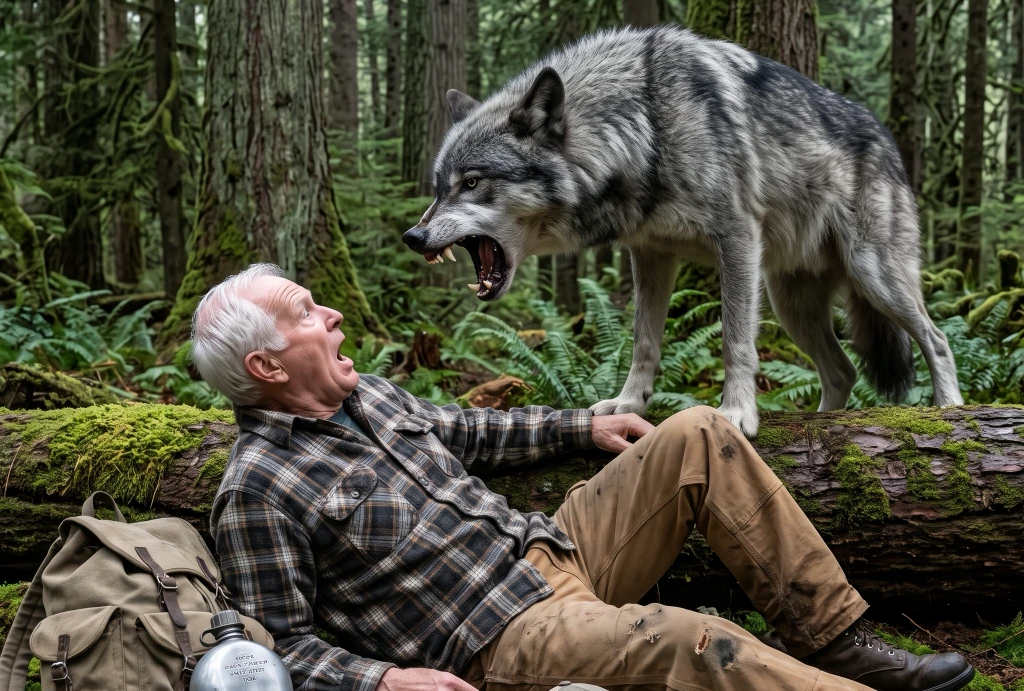 His Wife Left Him Helpless in a Remote Cabin—Then a Scarred Wolf Stepped Out of the Rain and Did What No One Expected