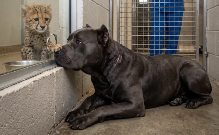 The Dog No One Could Touch Was Days Away From His Final Review — Until an Orphaned Cheetah Cub Started Crying Behind His Kennel Wall