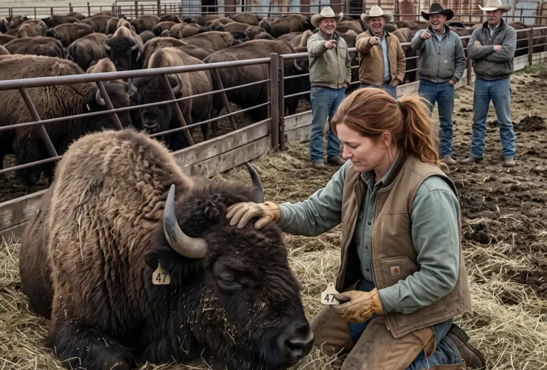Everyone Laughed When a Widow Bought 40 Starving Bison for $800—Until One Faded Brand Revealed What the Herd Was Really Worth