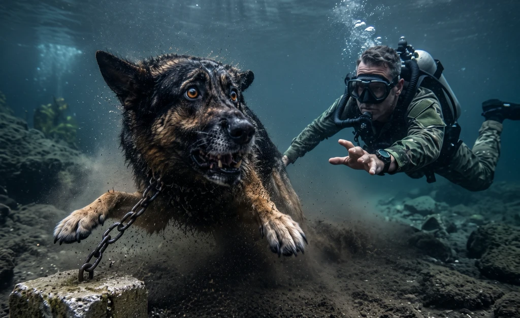A Retired Navy Diver Pulled a Chained German Shepherd From the River—Then the Vet Revealed the Dog Had Been Declared Dead Seven Months Earlier
