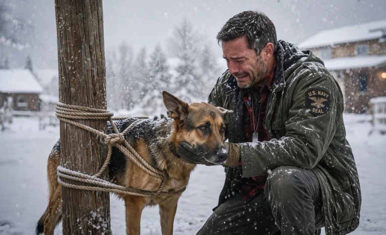 He Paid $1 for a Dying Dog at a Winter Market—Then It Lifted One Paw, Exposing a Four-Year Military Lie