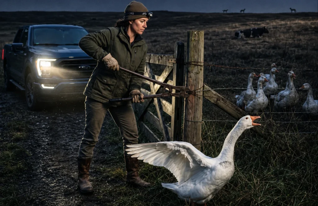 They Laughed When She Put Geese With the Cows—Then One Old Gander Called From a Gate Her Godfather Had Wired Shut
