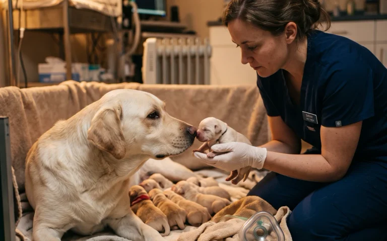 A Labrador Gave Birth to Twelve Puppies—Then the Vet Found Three Hidden C-Section Scars and Risked Everything to Expose the Truth