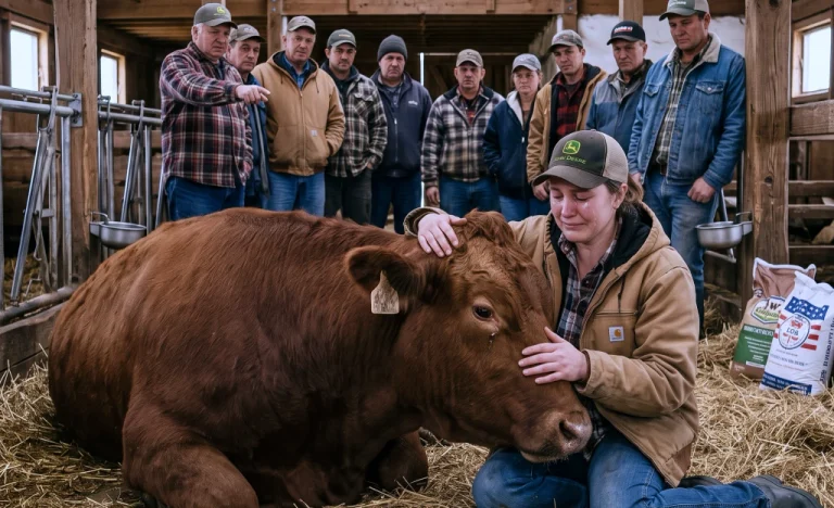 Everyone laughed when a 72-year-old widower bought the rejected bull for $25—then his veterinarian daughter found a green tattoo inside its torn ear