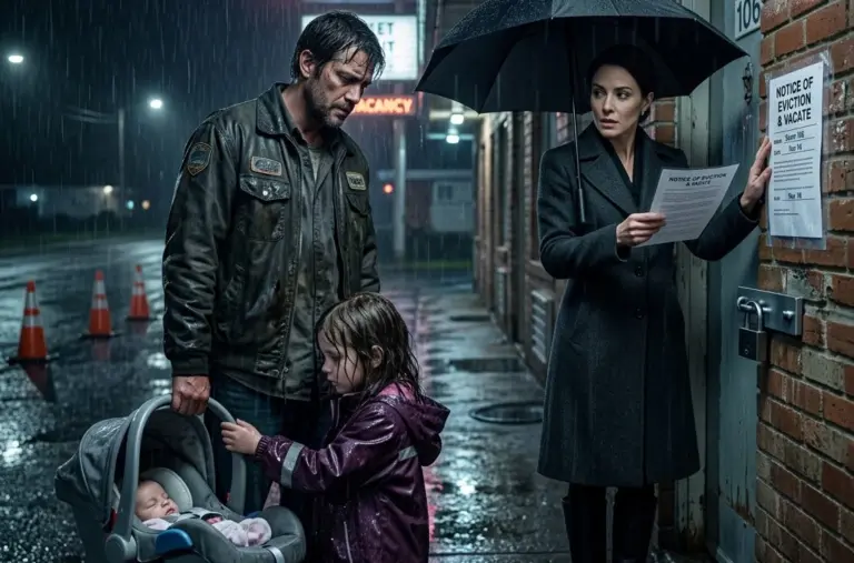 The Woman Who Paid for His Baby’s Formula Drove Them Home—Then He Found Her Name on the Order That Had Locked His Children Out in the Rain