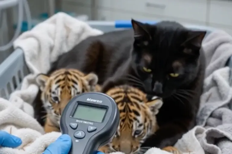 His Cat Led Him to Two Dying Tiger Cubs—Four Years Later, the Grown Tigers Saw Her Behind Glass and Did Something No One Expected