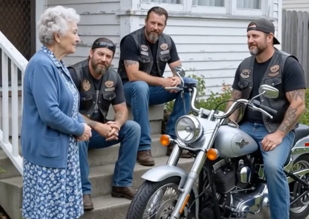 Thirteen Bikers Took Shelter in a Widow’s Crumbling House—Then Their Leader Saw Her Dead Husband’s Name on an Old Tool and Went Silent