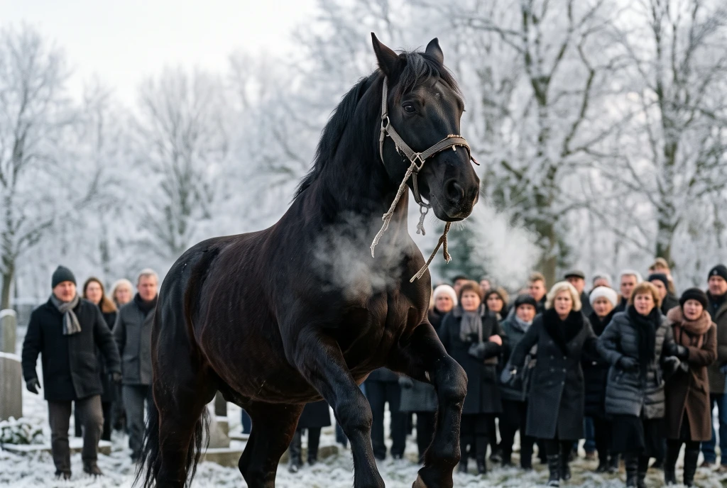 The Horse Broke Free at His Owner’s Funeral and Stomped the Casket—Then a Cry Came Through the Splintered Lid