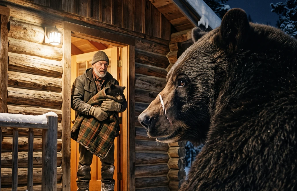 A Scarred Bear Dragged a Sack to My Door at 3 A.M. Then Something Inside It Moved...