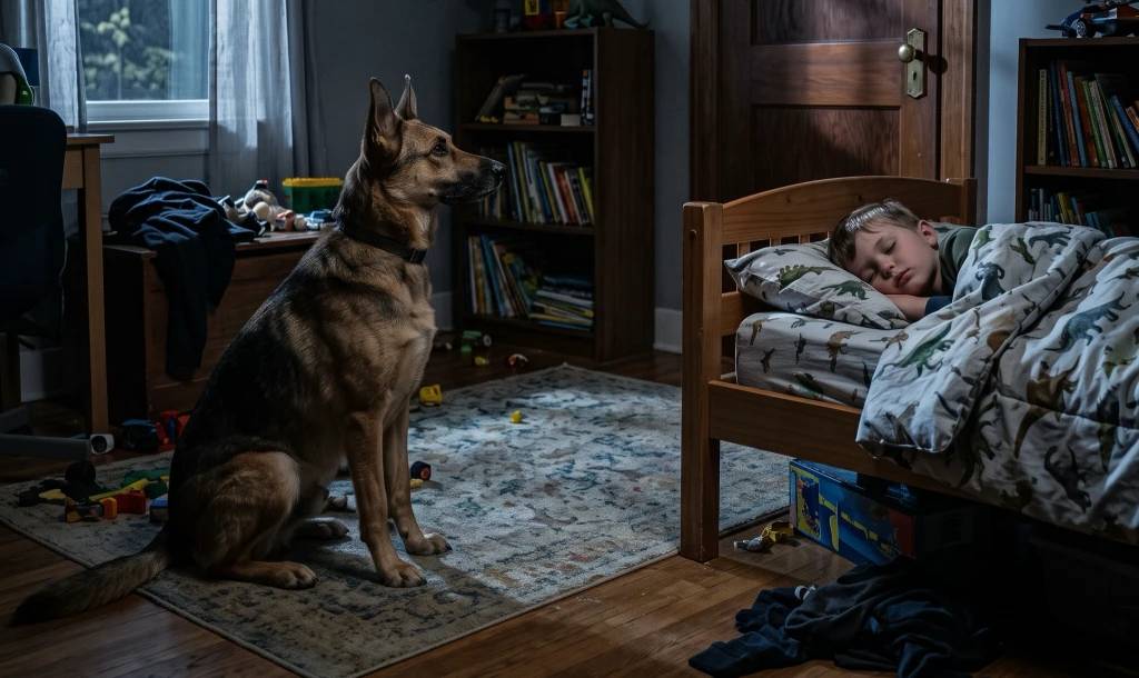 His Gentle Dog Wouldn't Leave Their Son's Bedroom Door! Then His Brother-in-Law Came Back at 2 A.M.