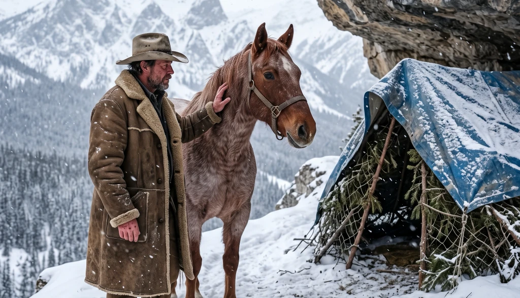Wyatt's Horse Refused to Leave the Ridge! Then a Hand Reached From Beneath the Frozen Tarp...