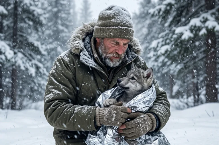 He Rescued a Wolf Pup in a Blizzard—Two Winters Later, the Wolf Faced One Last Choice