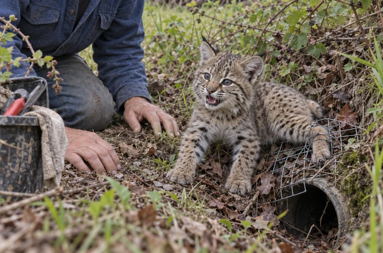 His Wire Trapped a Bobcat Kitten. Protecting Its Family Could Cost Him the Money to Fix His Roof
