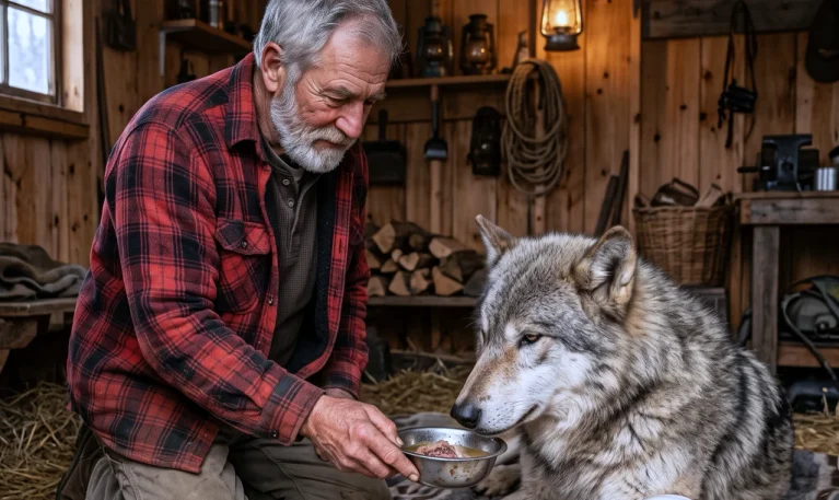 A Starving Wolf Came to His Door With a Trap on Its Leg—Then the Wildlife Officer Said One Thing He Couldn’t Possibly Know