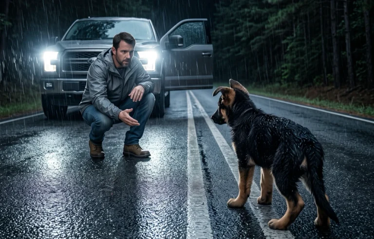 A Puppy Ran Into the Woods on a Rainy Night! The Navy SEAL Who Went After It Found His Late Best Friend's Dog Chained to a Tree