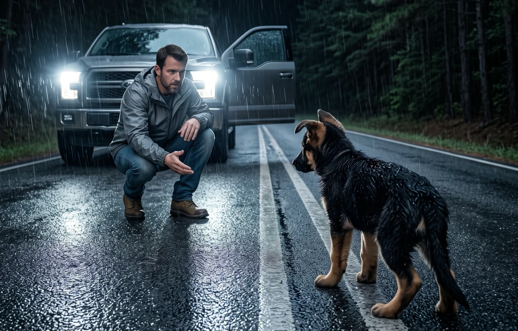 A Puppy Ran Into the Woods on a Rainy Night! The Navy SEAL Who Went After It Found His Late Best Friend's Dog Chained to a Tree