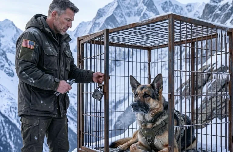 He Freed a Shepherd From a Frozen Cage! Then Three Men Came to His Cabin Claiming the Dog Was Theirs...