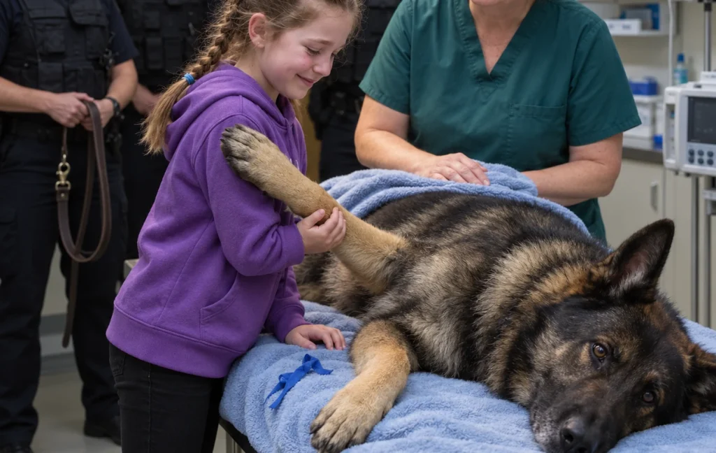 The Police Dog Who Saved Her Collapsed Eight Months Later—Then the Ten-Year-Old Noticed What Every Adult Had Missed