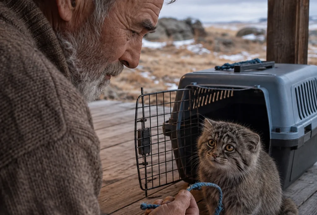 A 72-Year-Old Botanist Saved a Wild Kitten in a Blizzard—Then He Recognized the Blue Cord Around Her Leg