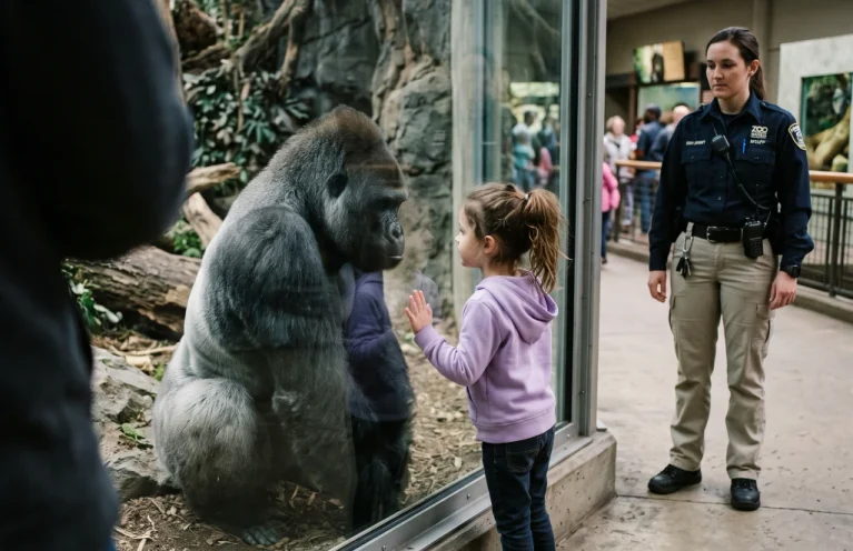 A Little Girl Put Her Palm to a Gorilla’s Window! One Quiet Remark Took His Keeper Back to a Rescue Eleven Years Earlier...