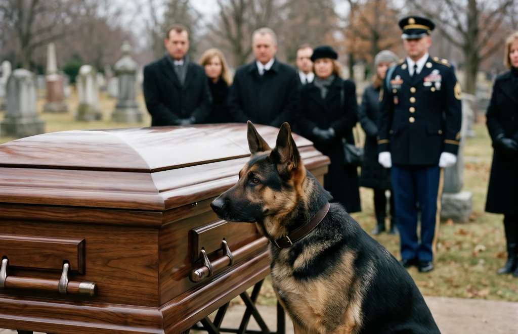 The German Shepherd Wouldn’t Leave the Boy’s Coffin—Then His Parents Found What He Had Hidden