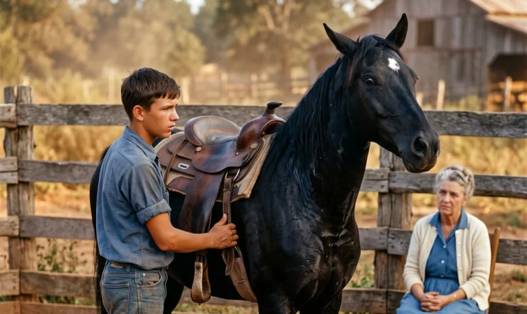 A Boy Spent Every Dollar He Had on 11 Horses Nobody Wanted. His Grandmother Signed for the Debt and Carried a Kitchen Chair Out to the Pen.