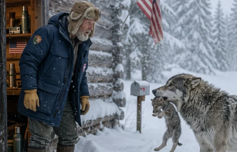 A Wounded Wolf Brought Her Pups to a Veteran’s Door! Then She Took His Glove—and Led Him Back Into the Storm...