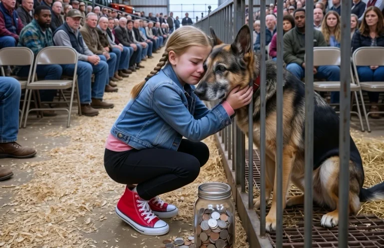 An 8-Year-Old Brought $52.16 to Bid on Her Late Mother’s Retired K-9—Then the Dog Sat at Another Bidder’s Feet