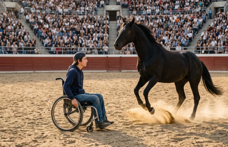 The Crowd Wanted the Wild Stallion to Bow. A Young Man in a Wheelchair Asked for Something Else…