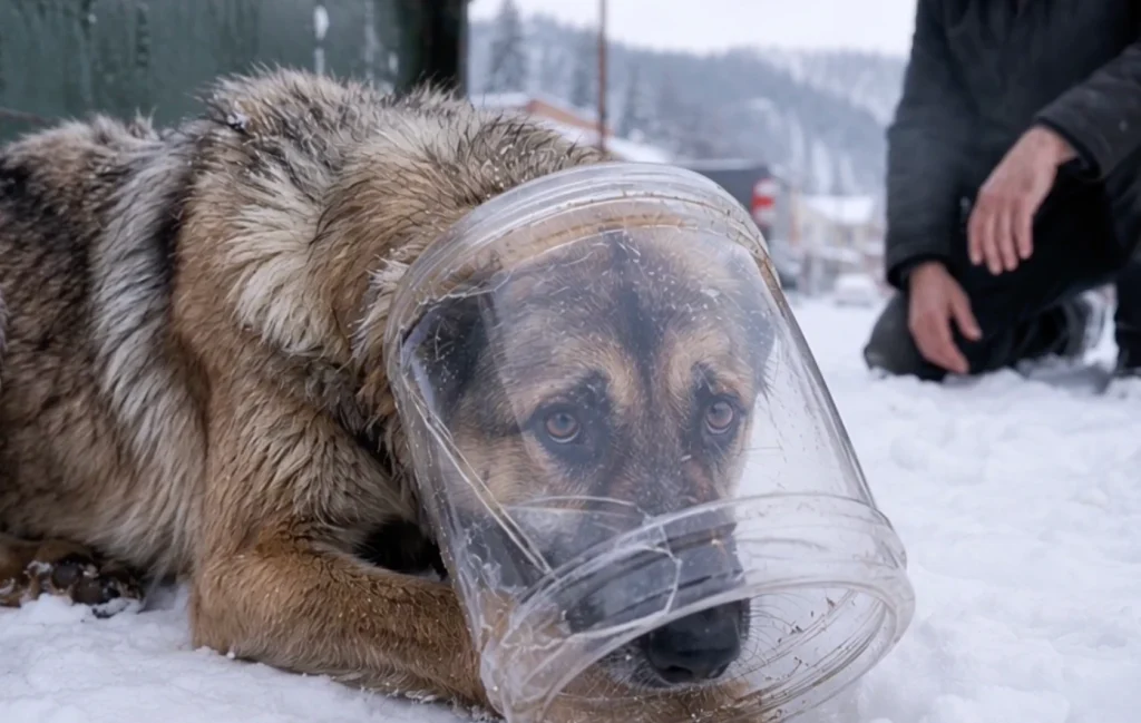 He Freed a Starving Shepherd from a Plastic Jar. That Night, She Started Packing His Hospital Bag—with Her Dinner