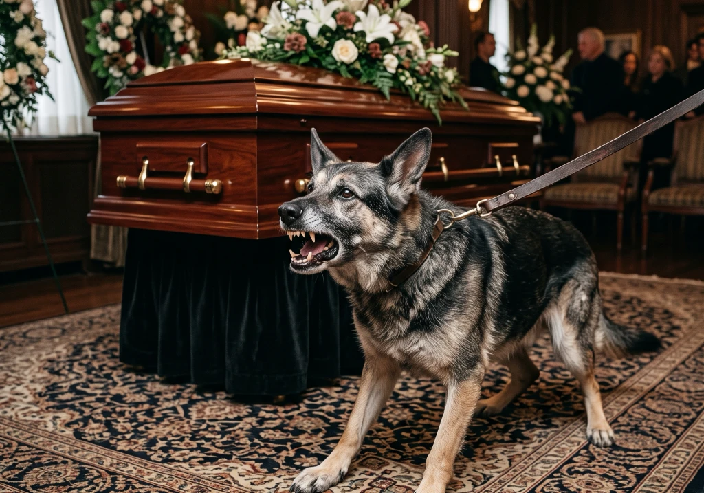 The Retired K-9 Wouldn’t Stop Barking at the Police Chief’s Coffin—Then the Medical Examiner Reached Beneath His Collar