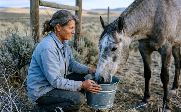 The Old Mare Refused Every Drop of Water I Gave Her, Until I Carried a Bucket to One Dead Corner of My Pasture and Uncovered the Secret My Neighbor Had Kept for Five Years