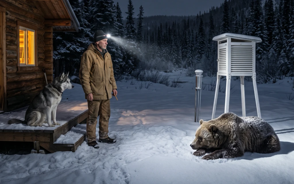 For Thirty Years the Old Grizzly Never Came Near the Widower's Cabin! One January Night He Lay Down Beside It and Refused to Leave...