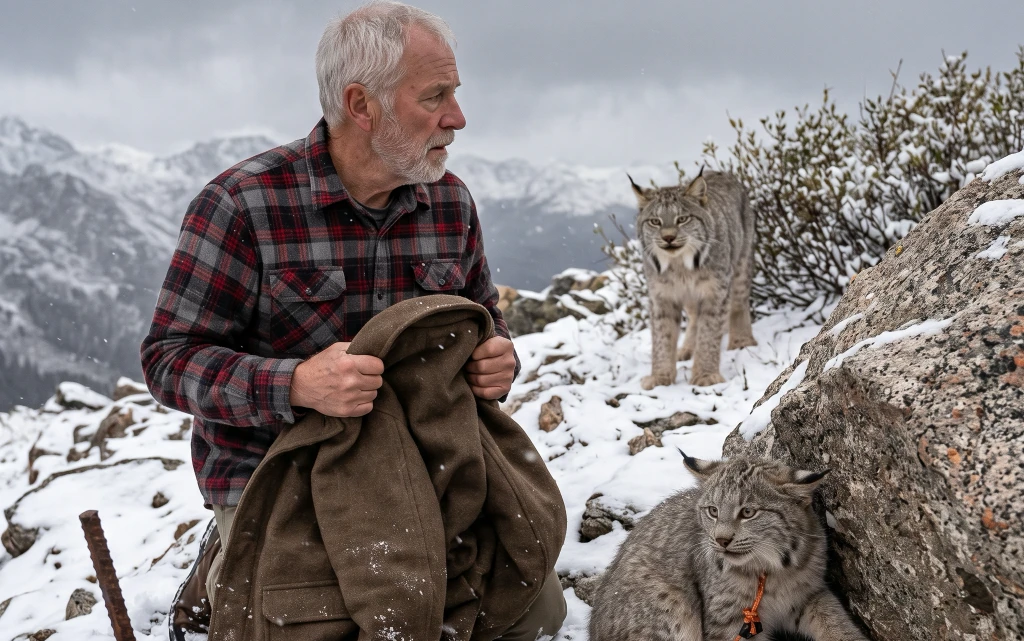 A Trail Camera Caught a Lynx Kitten Tied Down on the Mountain! The Old Man Watching Knew Exactly Whose Rope It Was — and What It Would Cost Him to Tell His Daughter Why...