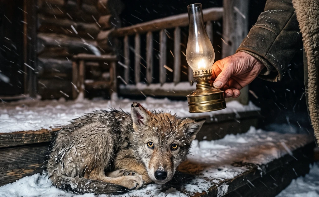 Days Before He Left for a Nursing Home, a Starving Wolf Pup Dragged an Old Ranger Into a Blizzard! What He Found in That Cave Made Him Cry for the First Time in Years...