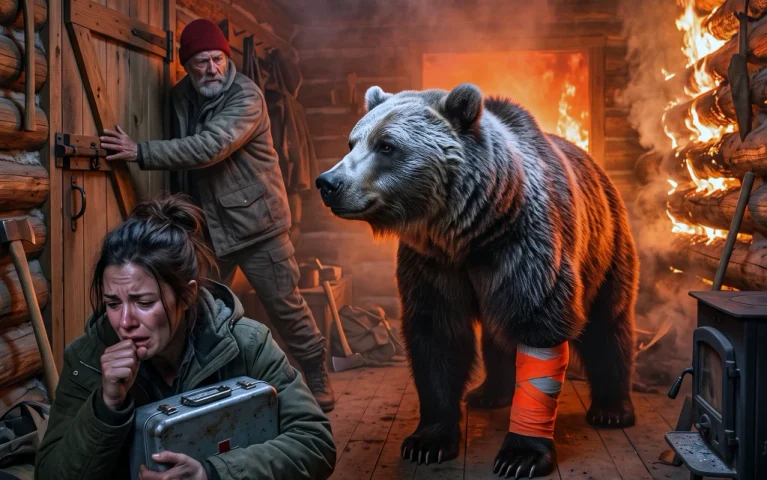 He Found a Grizzly Buried Alive in a Poacher's Snare! The Men Who Set It Came for Her That Night, and an Old Trapper Stood in Their Way...