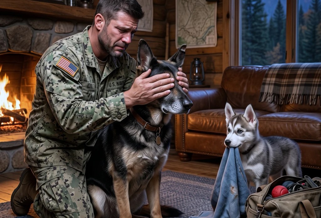 He Made a Bed by the Hearth for a Puppy. Then His Old Shepherd Began Pulling His Own Rug Away.