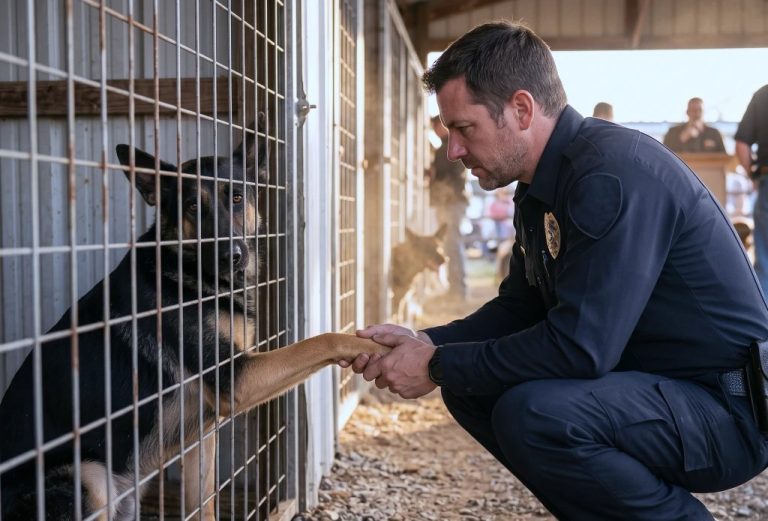 An Officer Was Told a Retired Dog Had a Family. Then He Found Him in an Auction Kennel.