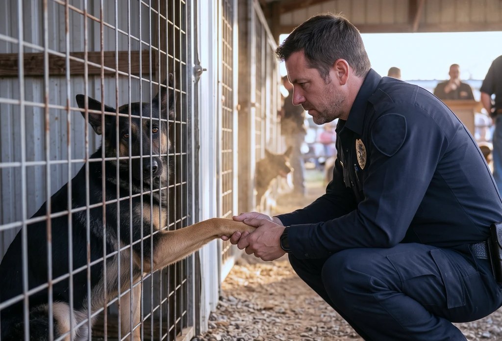 An Officer Was Told a Retired Dog Had a Family. Then He Found Him in an Auction Kennel.